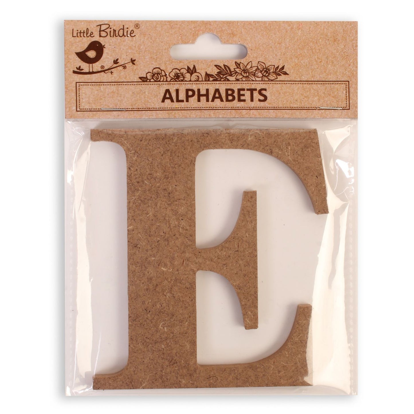 E Little Birdie MDF Alphabets Upper Case | 4" | 1 Pkg