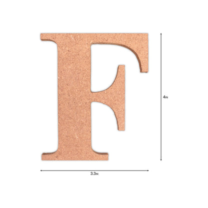 F Little  Birdie MDF Alphabets Upper Case| 4" | 1 Pkg