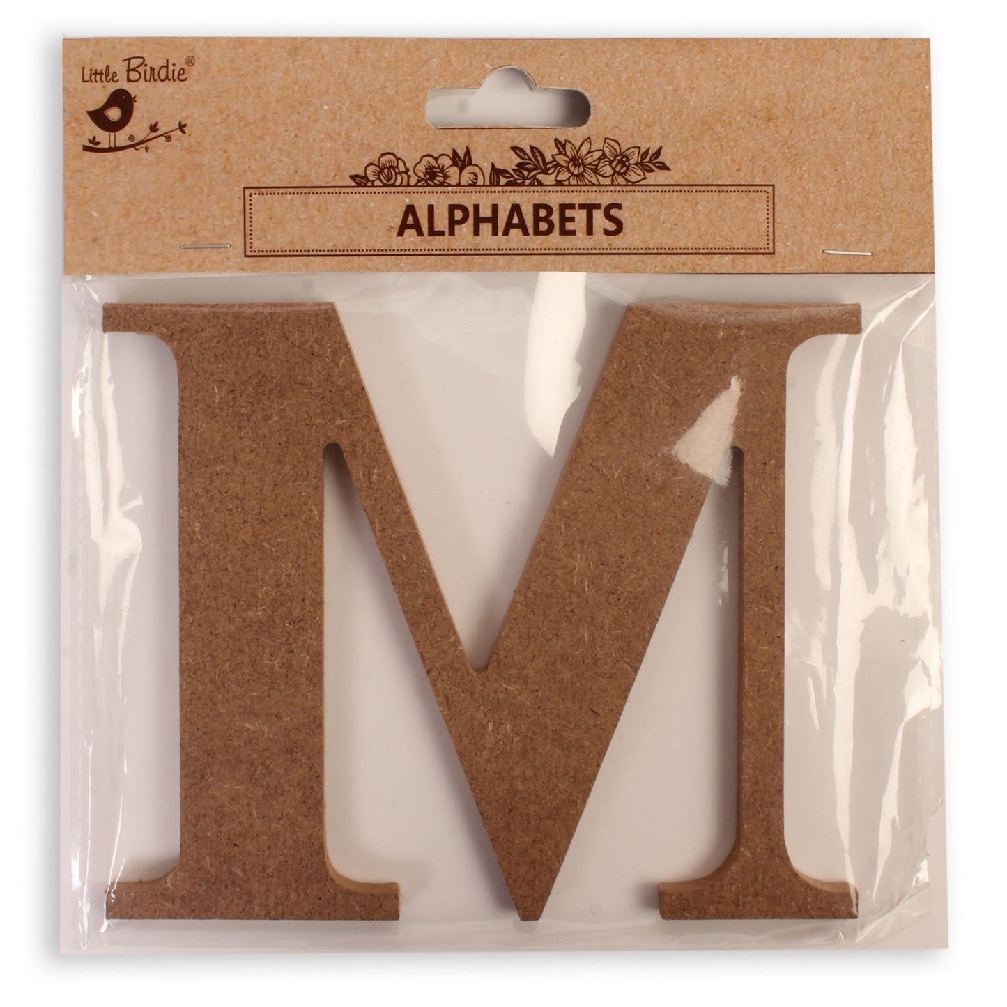 M Little Birdie MDF Alphabets Upper Case | 4" | 1Pkg