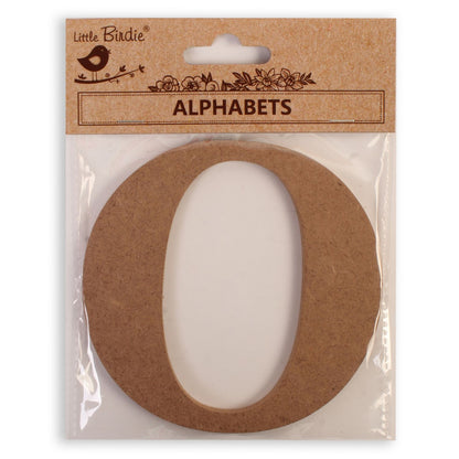O Little Birdie MDF Alphabets Upper Case | 4" | 1Pkg