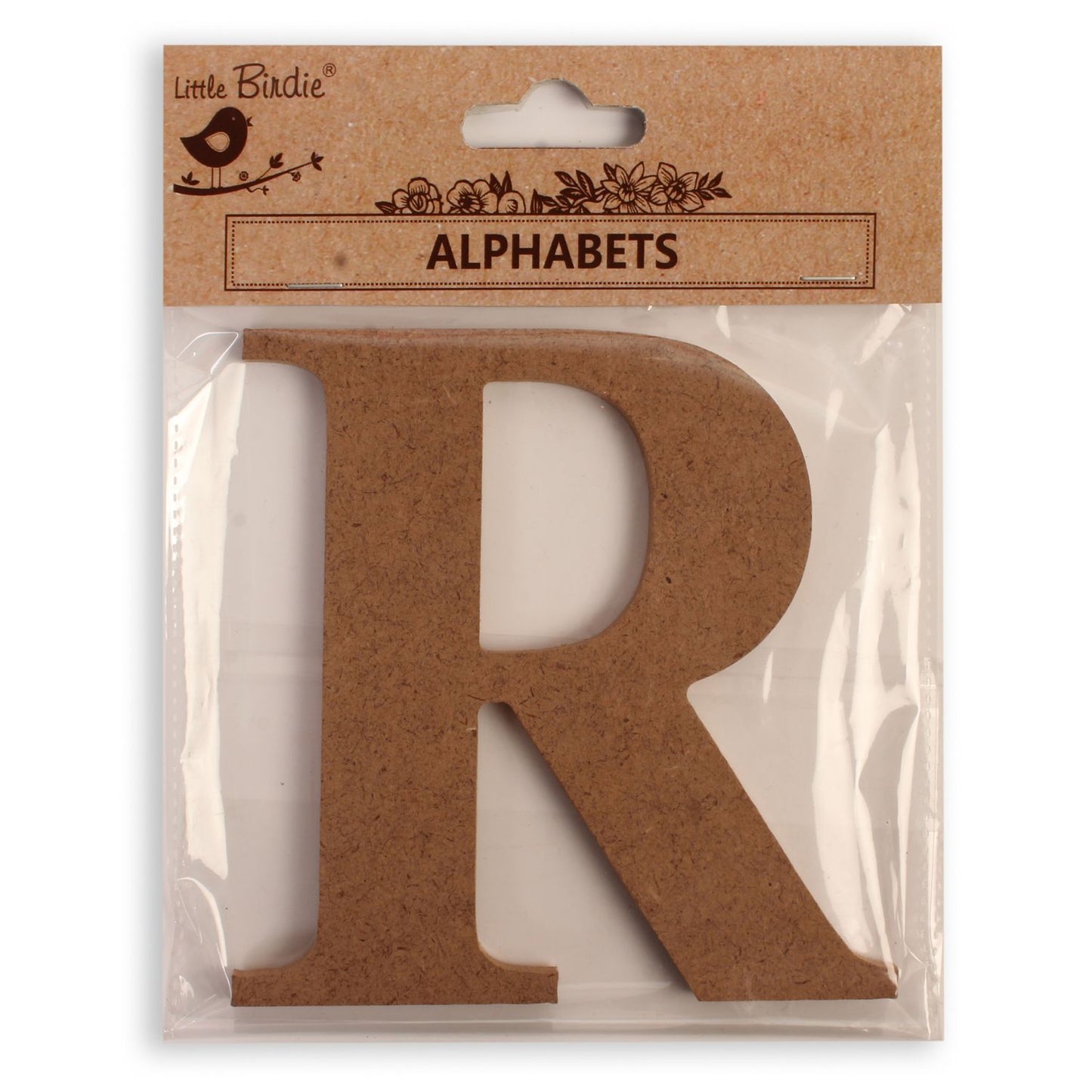 R Little Birdie MDF Alphabets Upper Case | 4" | 1Pkg