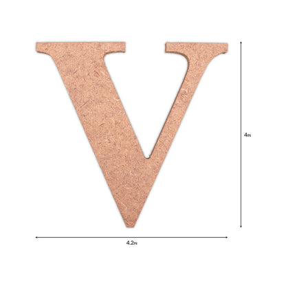 V  Little Birdie MDF Alphabets Upper Case | 4" | 1Pkg