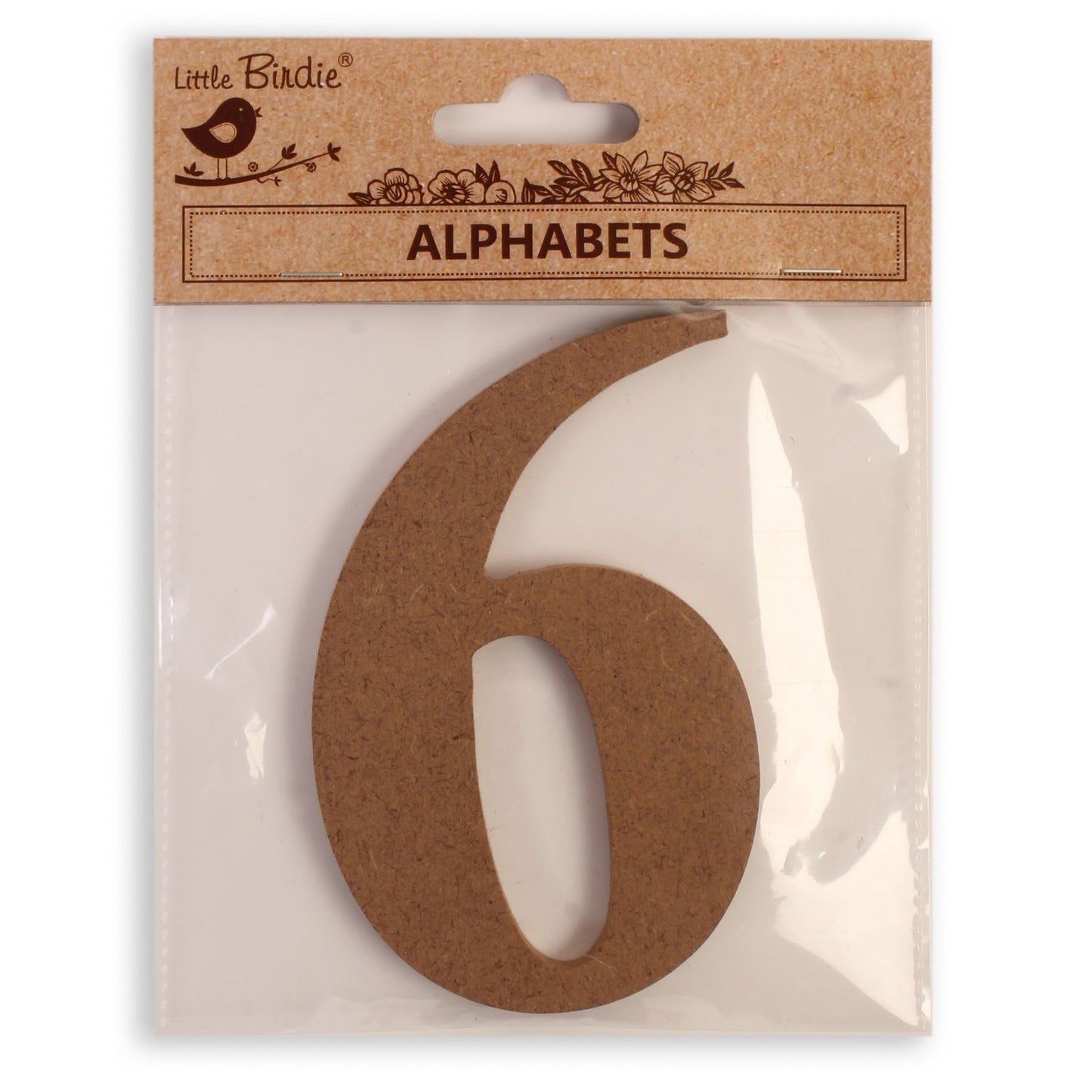 6  Little Birdie MDF Number | 4" | 1Pkg