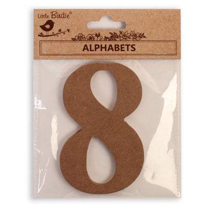 8 Little Birdie MDF Number | 4" | 1Pkg
