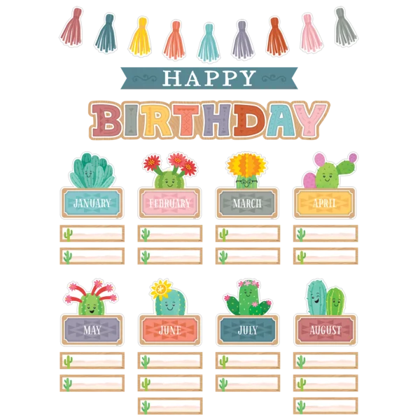 HAPPY CACTUS CREW HAPPY BIRTHDAY MINI BULLETIN BOA