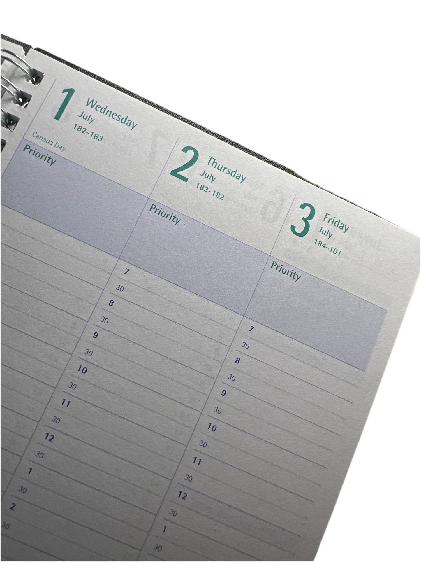 Weekly Time Manager Duraflex Purple