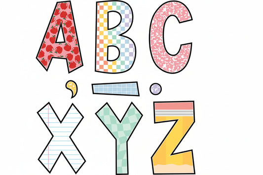Cool for School 7" Fun Font Letters