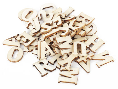 CousinDIY Unfinished Wood Alphabet Blocks | .75"| 54Pkg