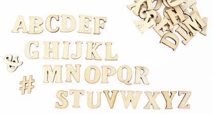 CousinDIY Unfinished Wood Alphabet Blocks | .75"| 54Pkg
