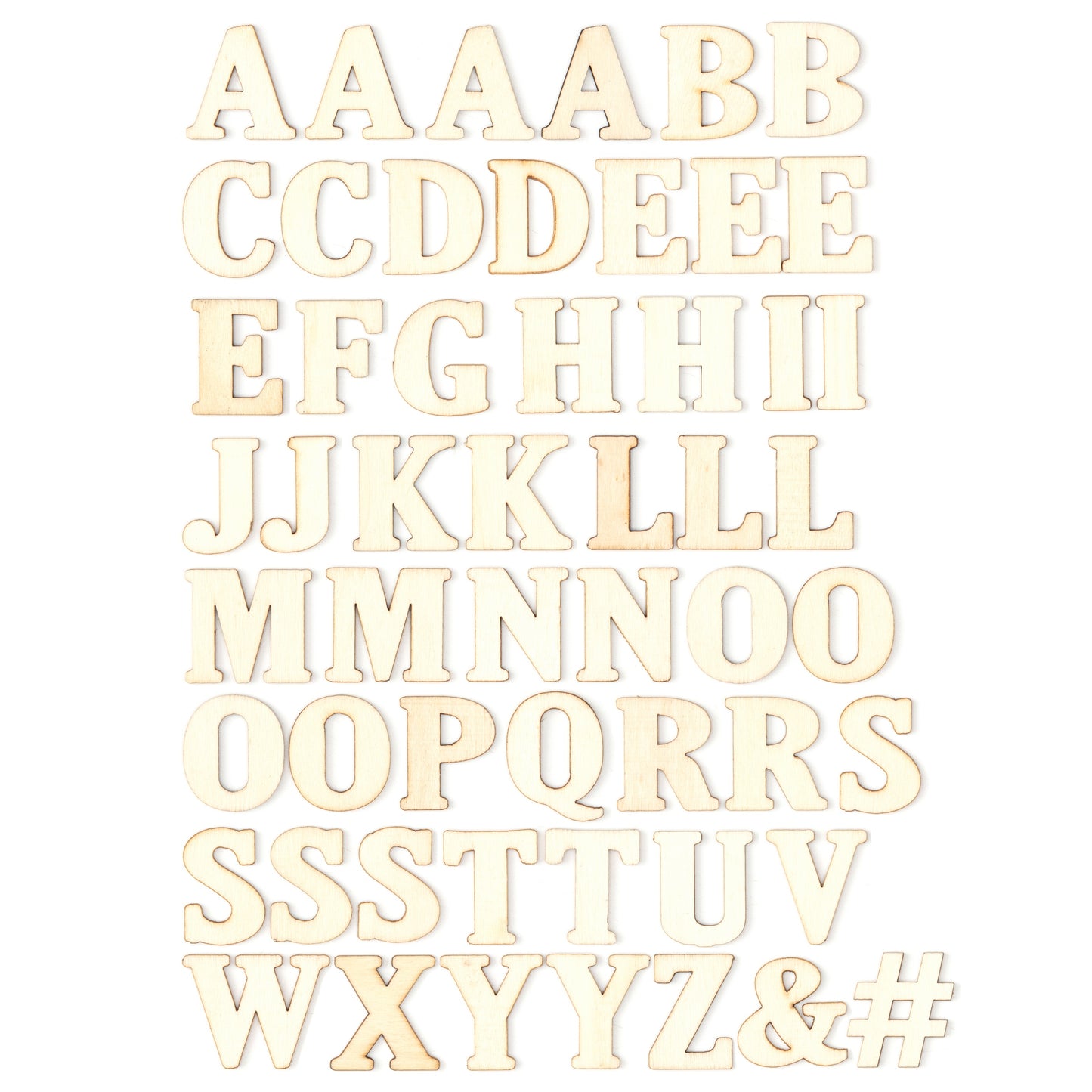 CousinDIY Unfinished Wood Alphabet Blocks | 1.25" | 54Pk