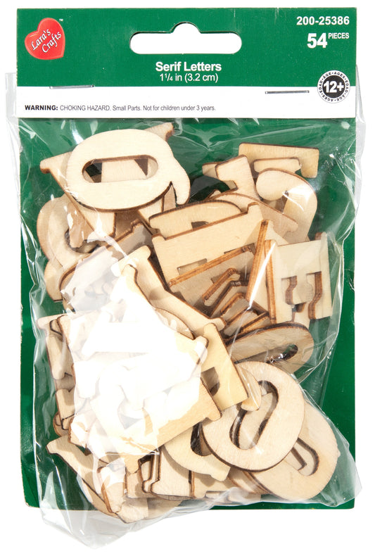 CousinDIY Unfinished Wood Alphabet Blocks | 1.25" | 54Pk