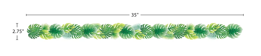 Tropical Leaves Die-Cut Border Trim