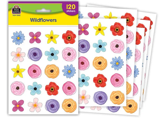 WILDFLOWERS STICKERS 120 PCS