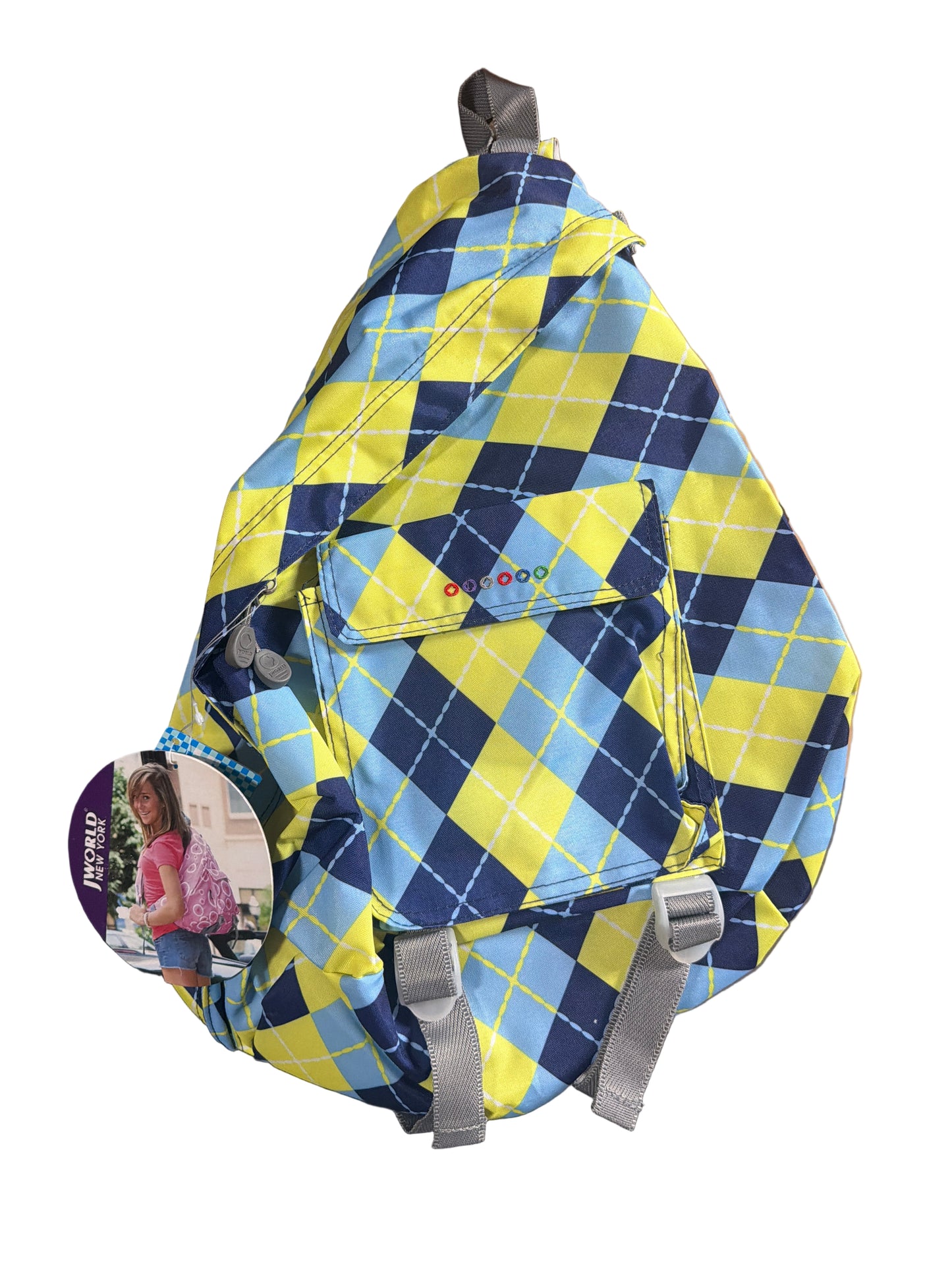 KITTEN SLING BAG ARGYLE NAVY