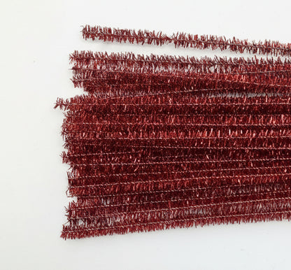 Red Glitter Chenille |30 pcs