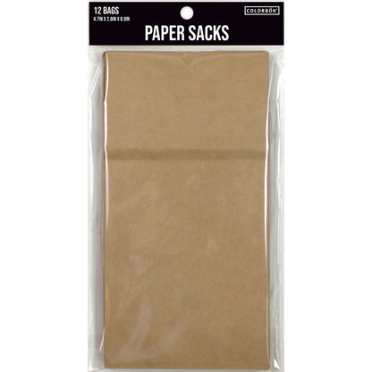 Kraft Paper Gift Bags | Medium  | 4.7"X8.9" | 12Pk