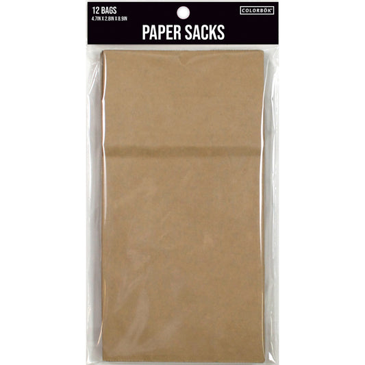 Kraft Paper Gift Bags | Medium  | 4.7"X8.9" | 12Pk