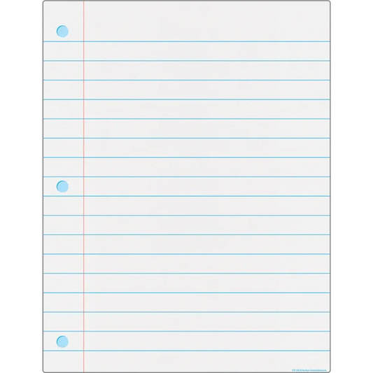 NOTEBOOK PAPER WRITE-ON/WIPE-OFF CHART
