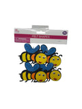 FELT BEE 10X7CM 4PC