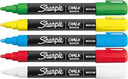 Sharpie Chalk Markers Wet Erase Markers Assorted Colors Pkg. 5