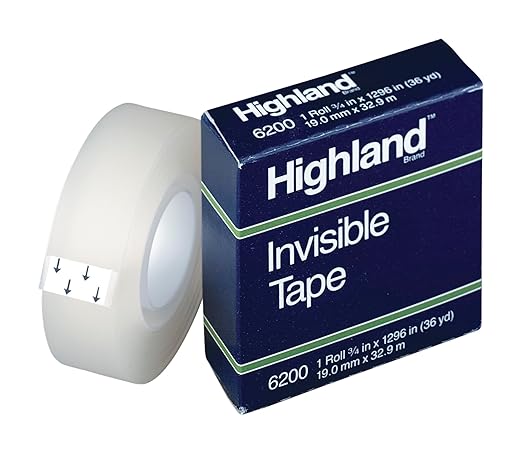 HIGHLAND INVISIBLE TAPE 1/2" X 36 YD