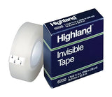 HIGHLAND INVISIBLE TAPE 1/2" X 36 YD