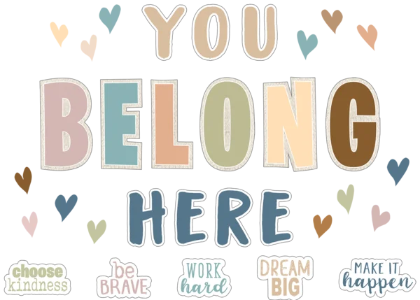 Everyone is Welcome You Belong Here Bulletin Board