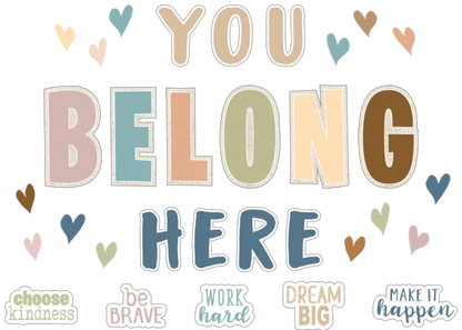 Everyone is Welcome You Belong Here Bulletin Board