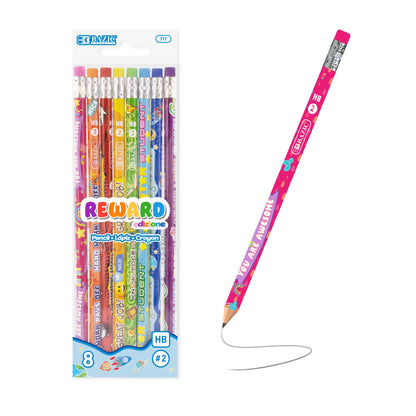 Reward & Incentive Wood Pencil pqt. 8