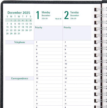 13-Month DuraFlex Timanager 5-Day Planner - Black