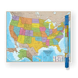 Hemispheres Boxes USA Map Laminated