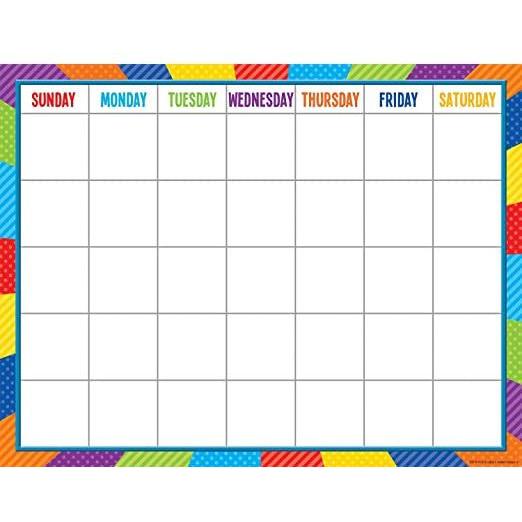 PLAYFUL PATTERNS CALENDAR CHART