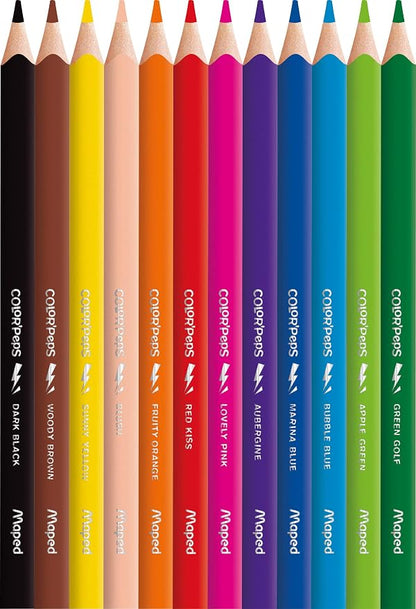 Lápiz Colorear Largo Triangular PQT.12