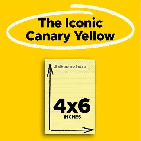 Post-It Super Sticky Yellow 4" X 6" PQ.4 – imagen 2 - JA Riollano