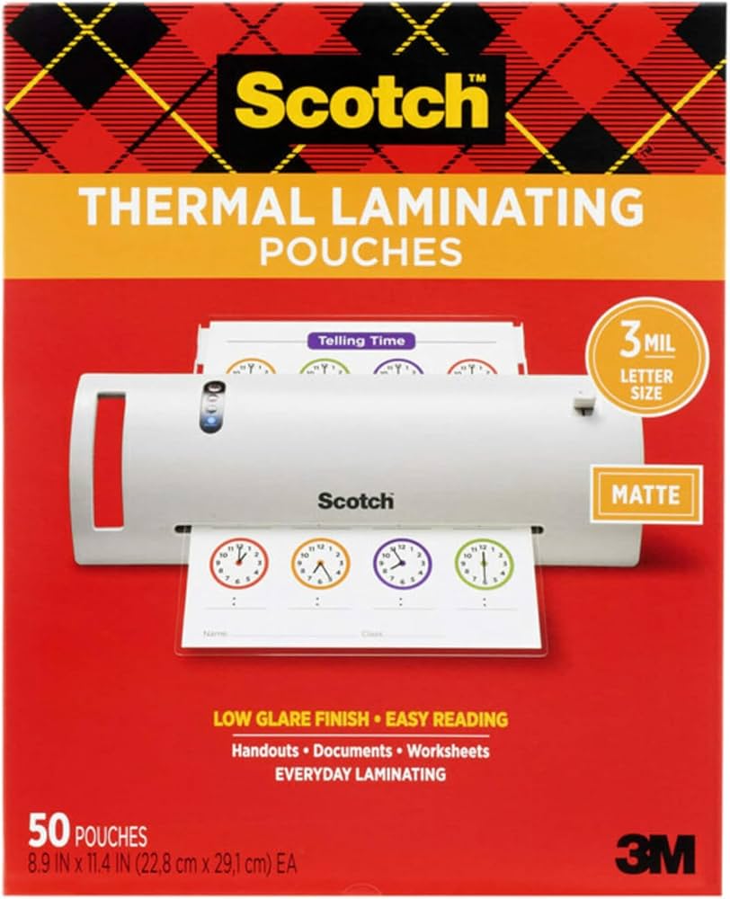 THERMAL POUCH LETTER 50CT