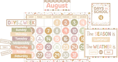 TERRAZZO TONES CALENDAR BULLETIN BOARD 115PCS
