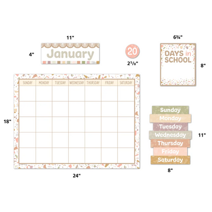 TERRAZZO TONES CALENDAR BULLETIN BOARD 115PCS