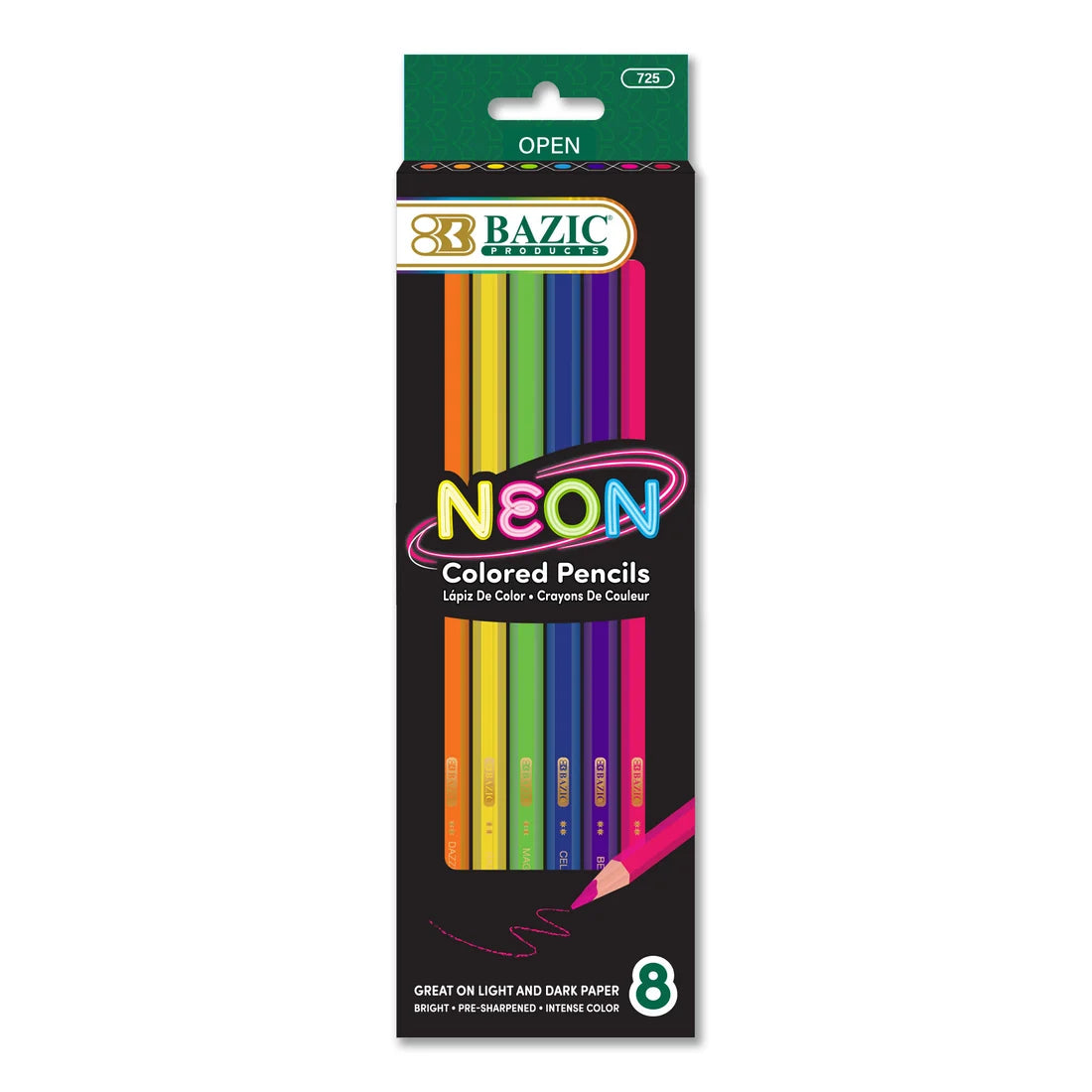 Neon Colored Pencil 8pk