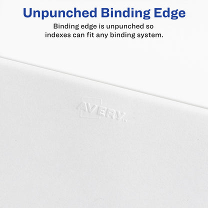 Premium Collated Binder Dividers 26-50 Tab Pkg. 25