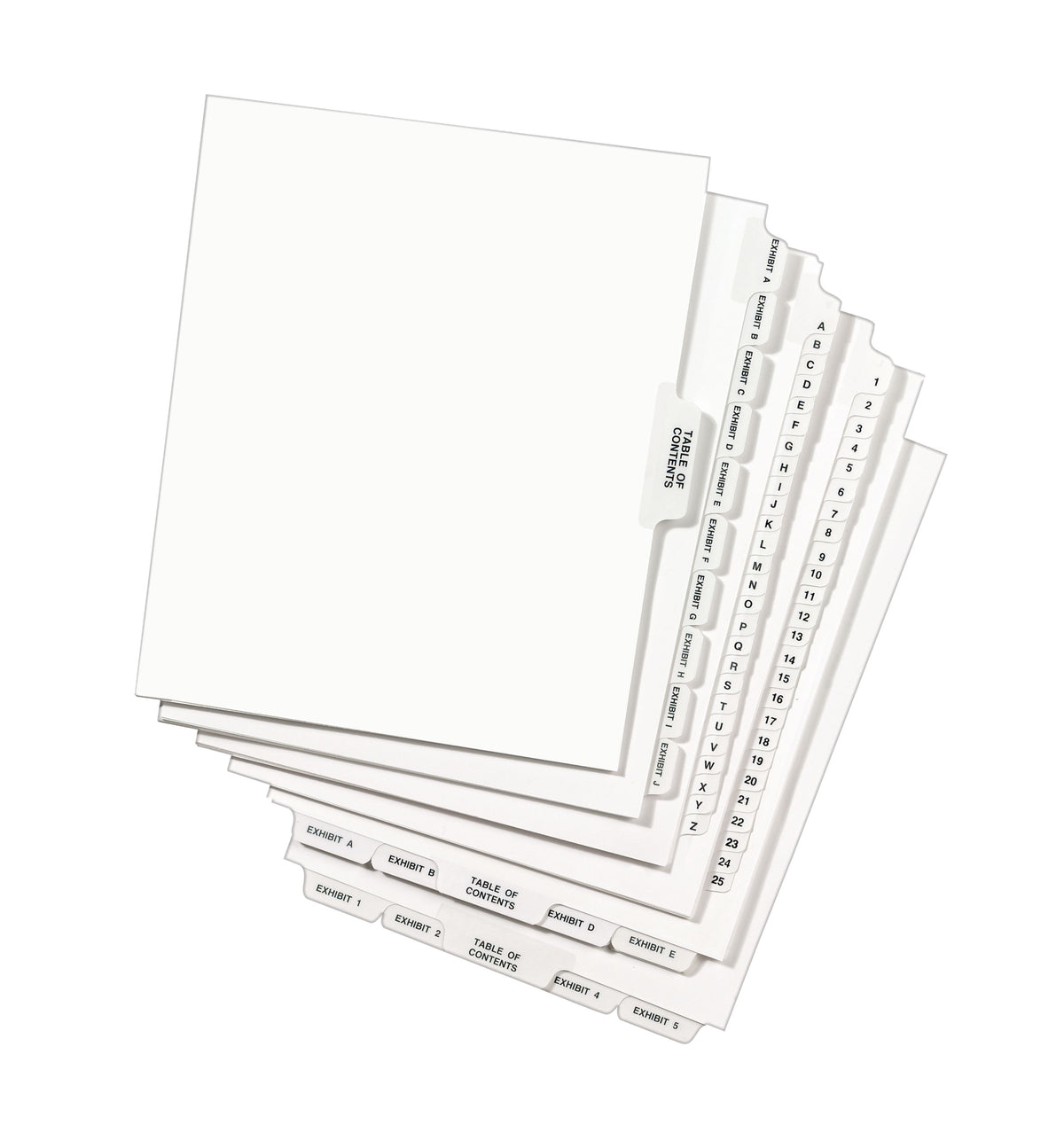 Premium Collated Binder Dividers 26-50 Tab Pkg. 25