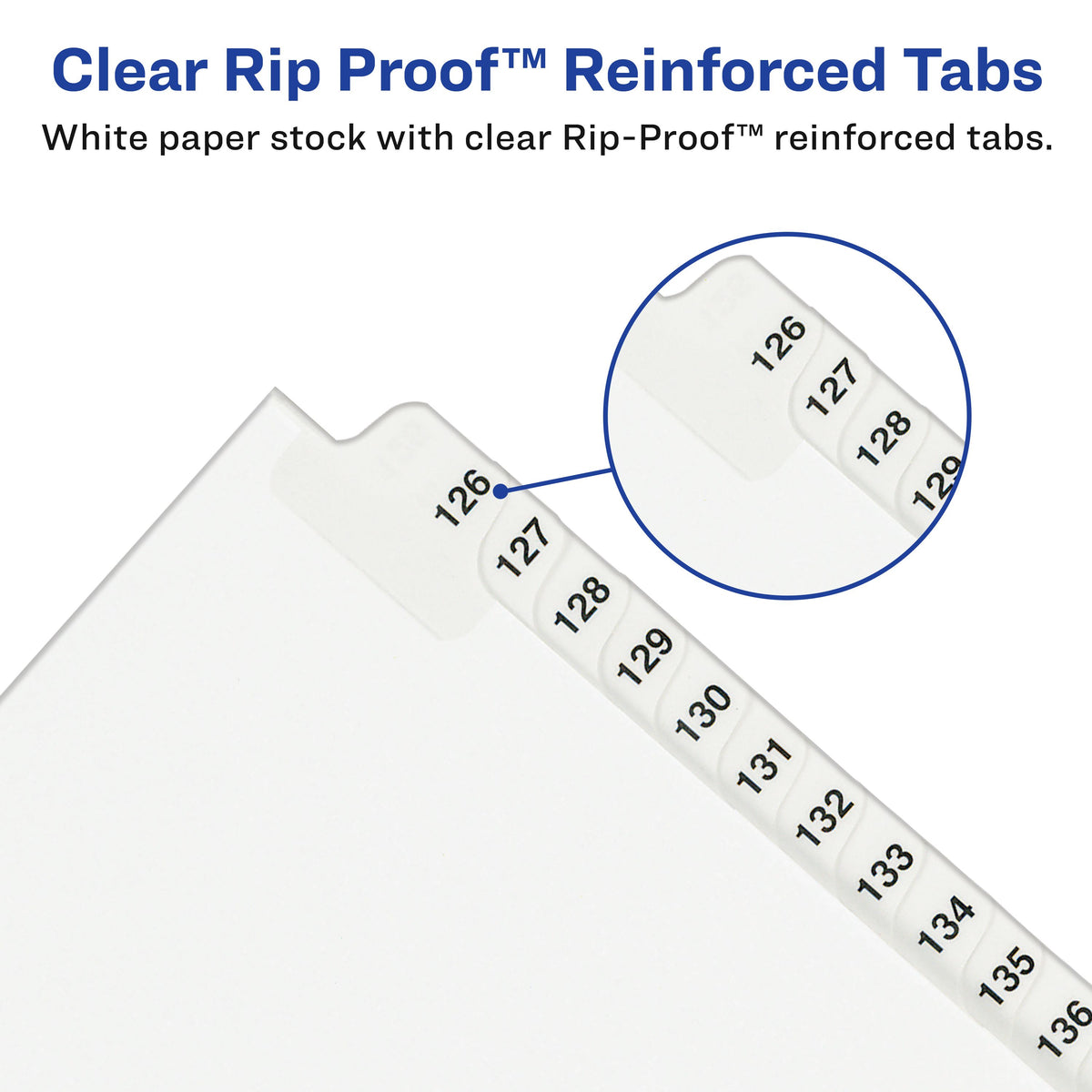 Premium Collated Binder Dividers 26-50 Tab Pkg. 25