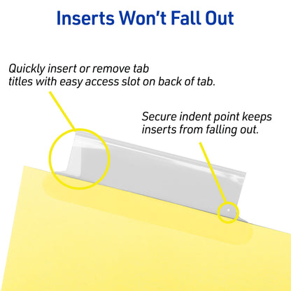 Big Tab Insertable Dividers 5-Tab Set Clear Tabs
