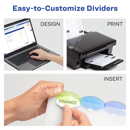Plastic Dividers 5-Tab Set Multicolor