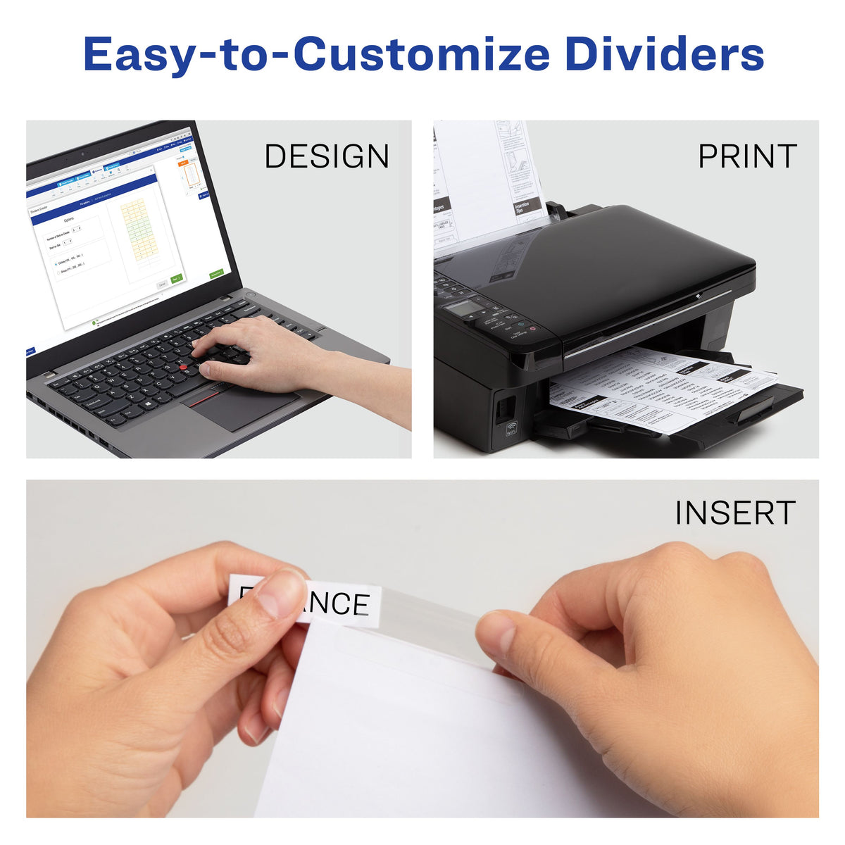 Big Tab Insertable Divider Clear 8 Tab