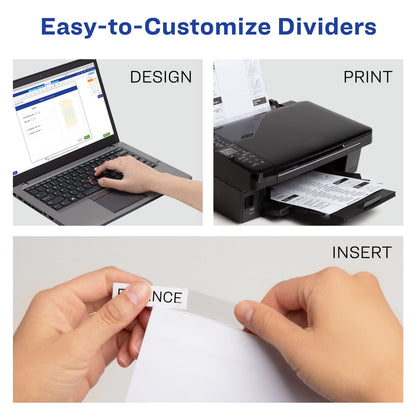 Big Tab Insertable Divider Clear 8 Tab