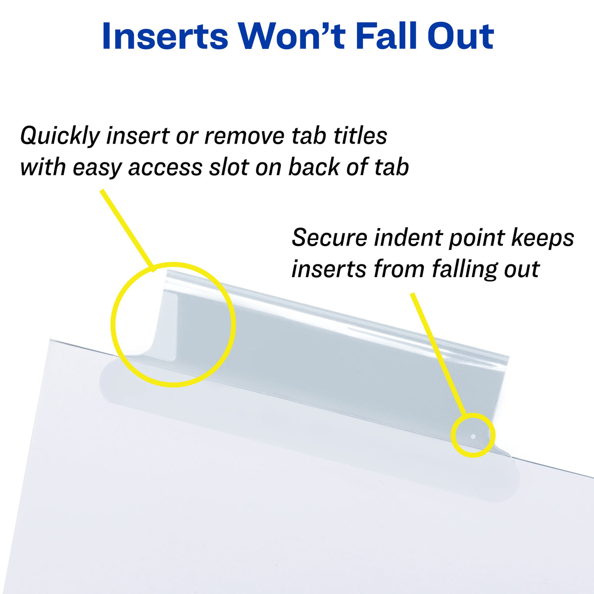 Big Tab Insertable Divider Clear 8 Tab