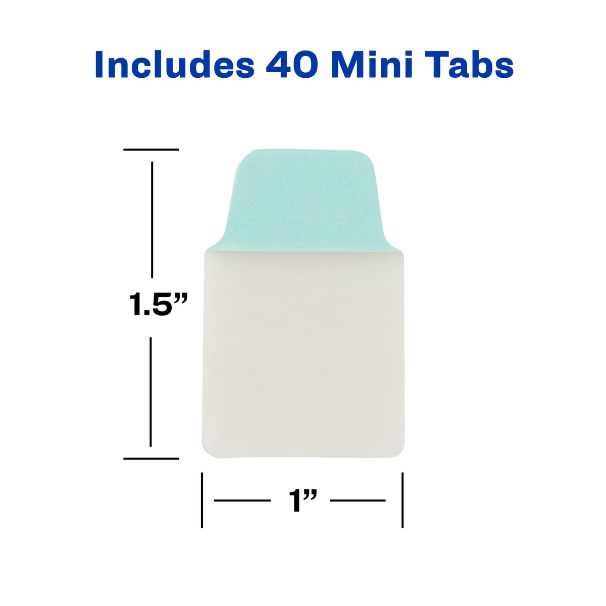 Ultra Tabs Mini Tabs 1" x 1.5" Assorted Pastel Colors Pkg. 40