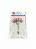 10 ct Paper Button lowers, Pink, Size: 1.85"
