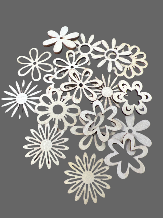 WOOD SHAPES FLOWERS