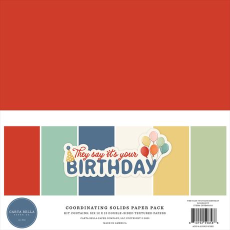 Carta Bella Solids Collection Kit 12"X12"